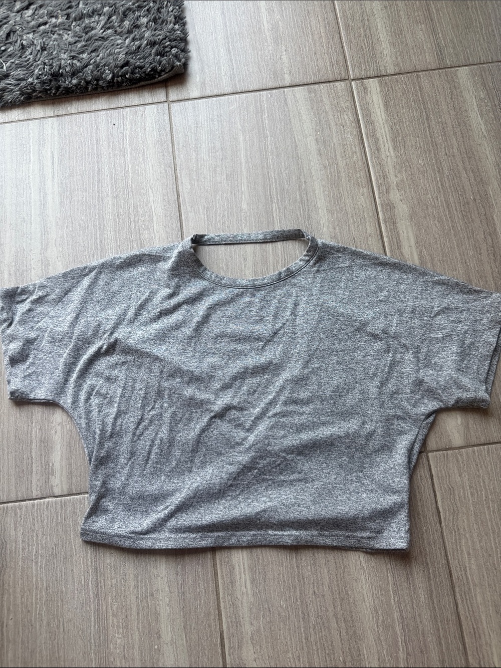 Gray Women's Relaxed Crewneck Top